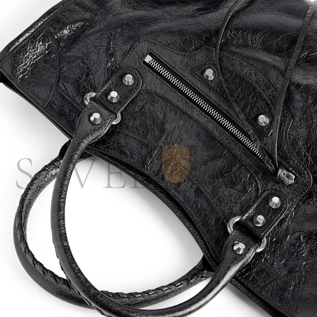 Ba*len*cia*ga le city medium bag in black 7977862aa9s1000 (38*24*13cm)